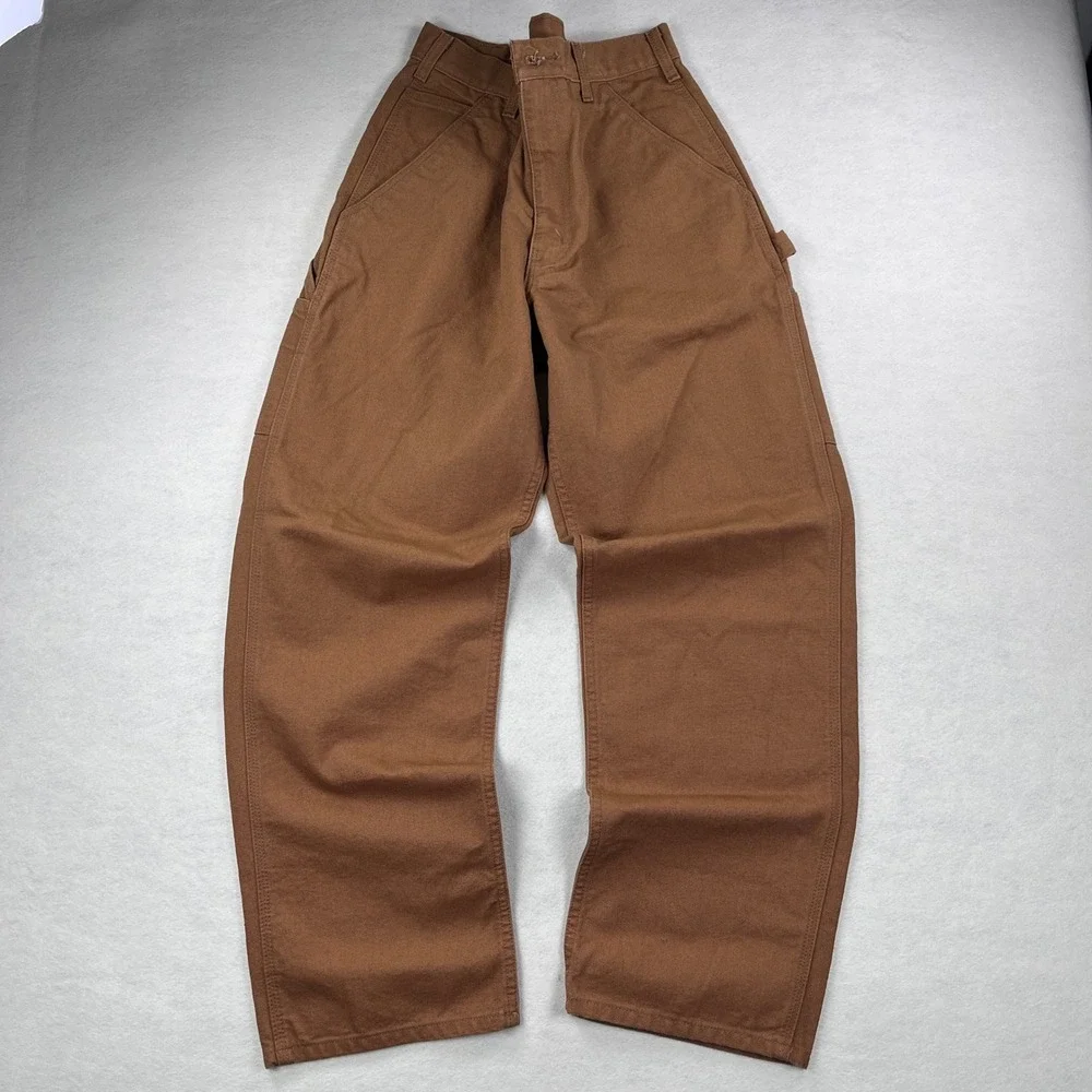 NWT! Carhartt Mens Loose Fit Washed Duck Utility Work Pants Brown 34x32 B11-BRN